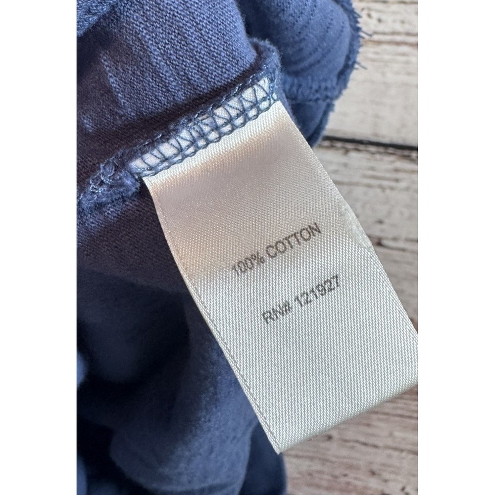 Johnnie O‎ Long Sleeve Tee Blue Slub Knit 1/4 Zip Mock Collar Pullover Medium - Picture 8 of 8